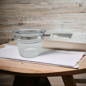 Vintage Pyrex Clear Glass Flameware Inner Pot 1.5 Qt Cookware 12" Excellent